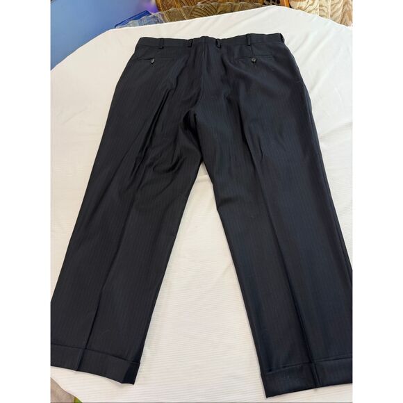 Brooks Brothers 1818 Madison Saxxon Navy Blue Pinstripe Suit Size 48R Pants W 43 - Picture 16 of 16